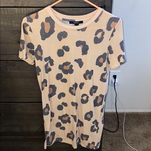 Cheetah print T-shirt dress